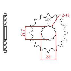 Sprocket JT 16 teeth pitch 525 type 520