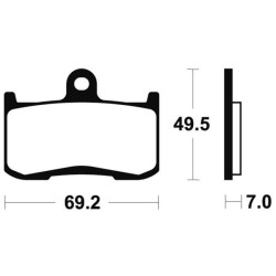 Brake plates metal fried Tecnium MF282