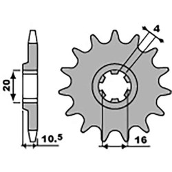 Pignon PBR 14 teeth not 428 type 799 Suzuki VL125
