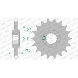 AFAM sprocket 18 teeth pitch 525 type 91800 Voxan 1000 Black Magic