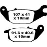 Plaquettes de frein moto organique EBC FA343