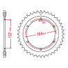 Couronne acier JT 42 dents pas 530 type 841