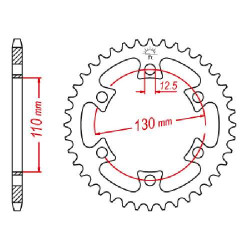 Couronne acier JT 40 dents pas 530 type 1420