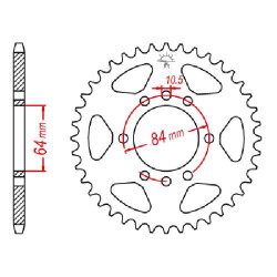 Steel crown JT 42 teeth not 520 type 1826