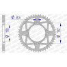 AFAM 46-tooth 520-pitch aluminum sprocket type 72306 KTM FreeRide 350