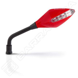 Rétroviseurs moto/scooter Barracuda STREET INDICATOR Rouge