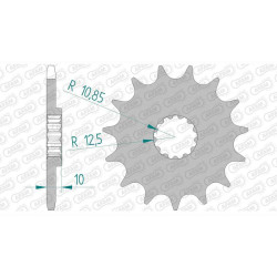 Pignon AFAM 15 dents pas 520 type 21510 Aprilia 650 ie Pegaso FAC