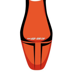 Saddle cover Bagster (2214G) Orange/Black/White Kawasaki ER-6N 10