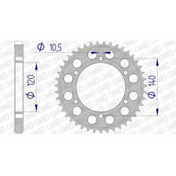 Alu Crown AFAM 43 teeth not 530 type 17603