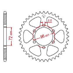Steel crown JT 42 teeth not 520 type 820