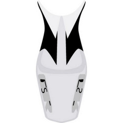 Saddle cover Bagster (2176G) Gris Clair/Black/Gris Clair/Letters Silver Suzuki GSR600 07