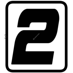 Number Barracuda "2" 87x105mm