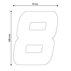 Number Barracuda "2" 87x105mm 2