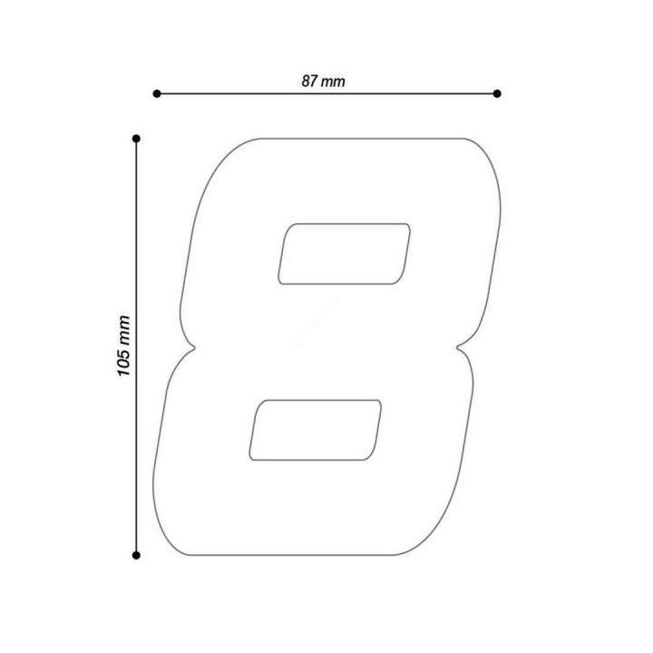 Number Barracuda "2" 87x105mm
