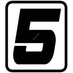 Number Barracuda "5" 87x105mm