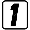 Numéro Barracuda "1" 87x105mm
