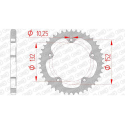 AFAM steel crown 40 teeth pitch 525 type 92836 MV Agusta F3 675