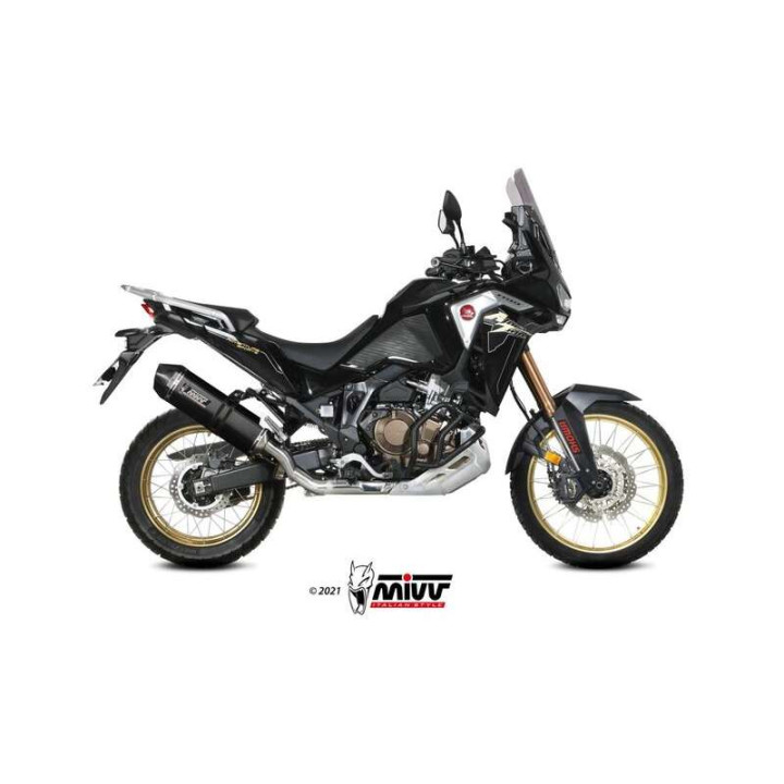 Mivv SPEED EDGE approved muffler Inox black (H.079.LRB) Honda CRF1100L Africa Twin