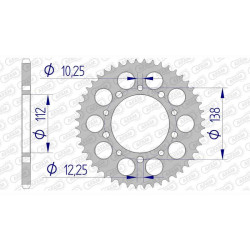 AFAM aluminium sprocket 45 teeth pitch 520 type 11509 Honda CB600F HORNET