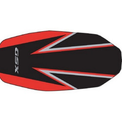 Housse de selle Bagster (2147D) Noir/Acier/Rouge/Lettres Acier Suzuki GSX1400 04