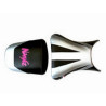 Saddle cover Bagster (2090I) Black/Sold/Letter Fuchsia Kawasaki ZX6 R 00