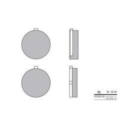Plaquettes de frein organique BREMBO 07SU0526
