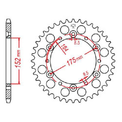 Steel crown JT 52 teeth not 520 type 853