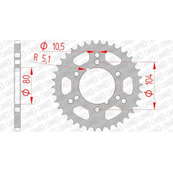 AFAM steel crown 42 teeth not 520 type 98300 Polaris 250 Trail Blazer