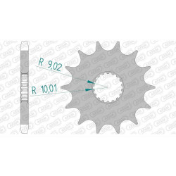 Pignon AFAM 13 dents pas 428 type 22200 Kreidler 125 DD Enduro