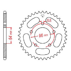Steel crown JT 37 teeth not 520 type 254