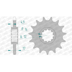 Pignon AFAM 15 dents pas 525 type 20515 Honda CB600 F Hornet