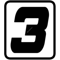 Number Barracuda "3" 87x105mm
