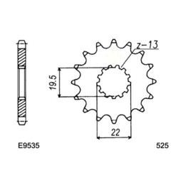 FE 13 teeth not 525 type E9535 Suzuki GSF400 BANDIT