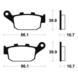 Tecnium ME114 organic brake pads