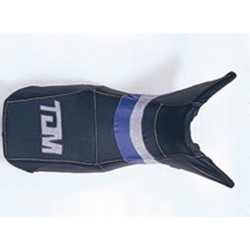 Housse de selle Bagster (2041I) Marine/Bande Aubergine/Acier/Lettres Acier Yamaha TDM 850 93