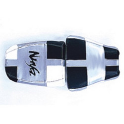 Housse de selle Bagster (2047I) Argent/Blanc/Noir/Lettres Noires Kawasaki ZX6 R 97