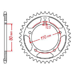 Steel crown JT 48 teeth not 530 type 2010