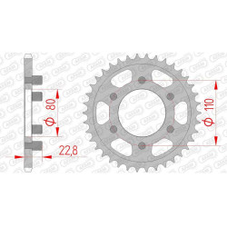 AFAM steel crown 37 teeth not 520 type 35200 Aprilia AF1 125 Europa