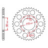 Steel crown JT 43 teeth not 530 type 1334