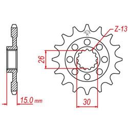 Sprocket JT 17 teeth pitch 525 type 404 BMW S1000RR 2