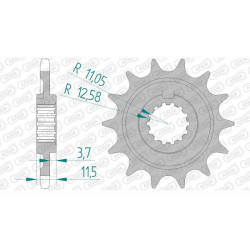 Pignon AFAM 14 dents pas 520 type 43304 Sherco SE/SE-R 250