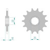 Pignon AFAM 13 dents pas 520 type 94313 Anti boue