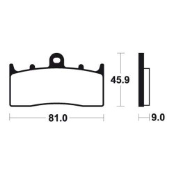 Brake pads motorcycle metal fried Tecnium MF278