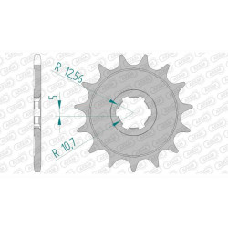 Pignon anti-boue AFAM 15 dents pas 520 type 30300 Kawasaki KDX 200