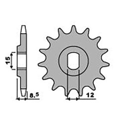 Pignon PBR 10 dents pas 415 type 2240 KTM SX50