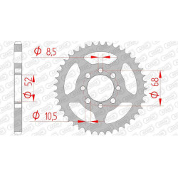 AFAM steel crown 43 teeth not 428 type 14101 Suzuki DS 80