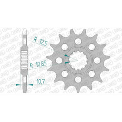 Pignon AFAM 15 dents pas 520 type 21511 Yamaha YZF 600 R6