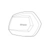 Straight aluminium spare cover for Shad SH35 motorcycle case