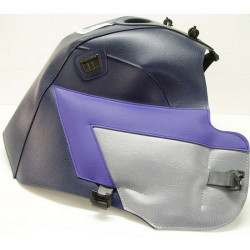 Tapis de réservoir Bagster marine/pointes violet foncé et acier (1172D) Honda Africa Twin XRV750