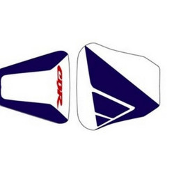 Housse de selle Bagster (2117B) Blanc/Bleu Fonce/Lettres Rouges Honda CBR600F SPORT 02